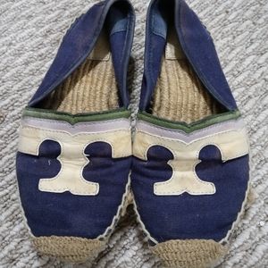 Tory Burch womens logo espadrilles sz 5.5
